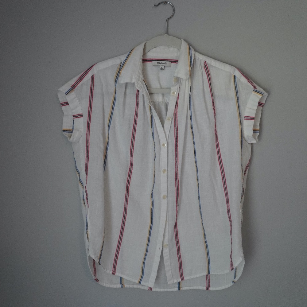 madewell central striped shirt